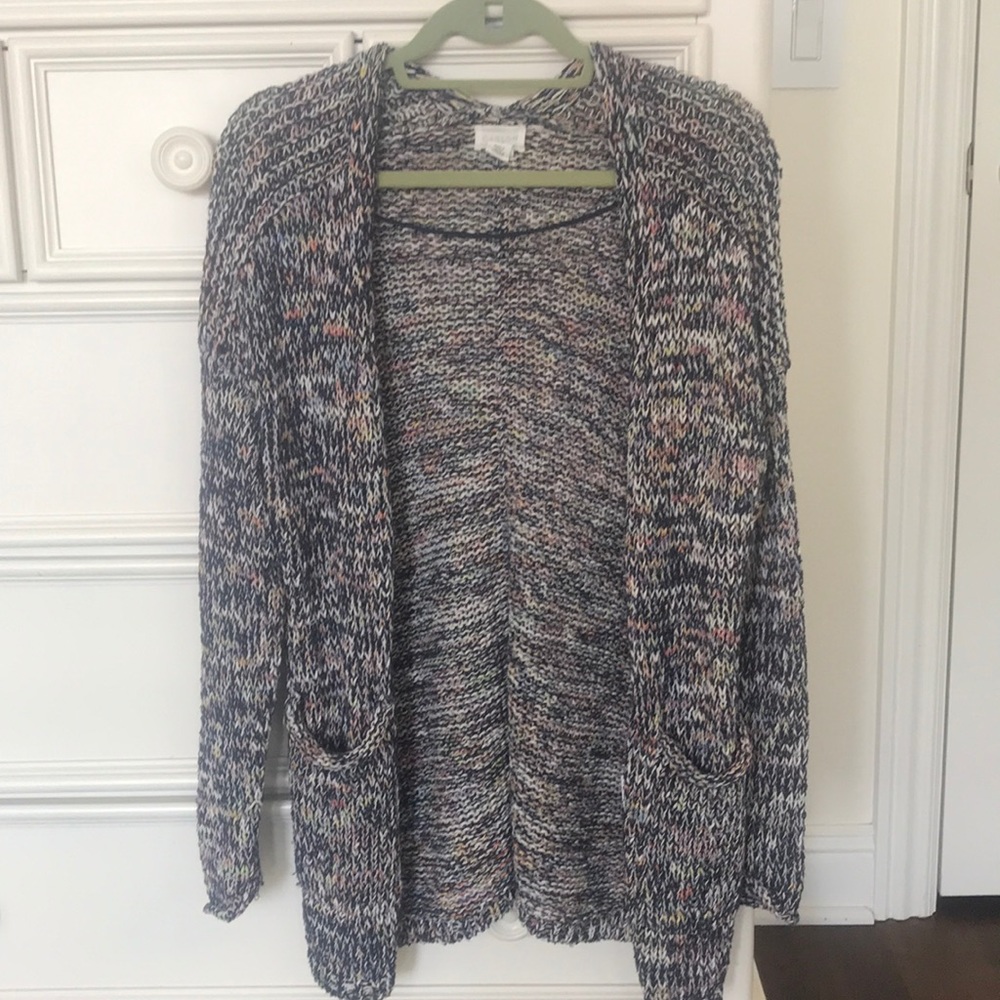 Multi-colored knit cardigan!